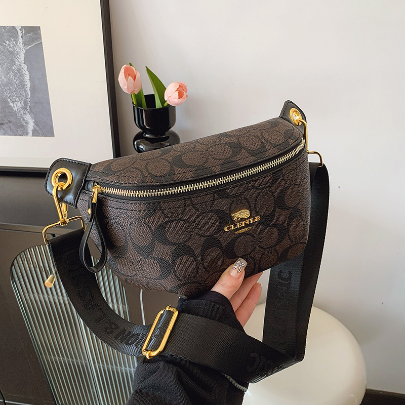 Women's new women's breast bag waist bag temperament senior sense fashion print shoulder sling bag