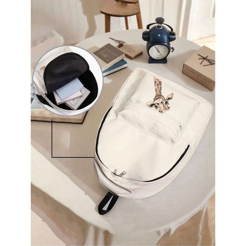 Giraffe Pattern New 2025, Backpack, Lightweight and Simple Casual Travel Backpack Z260124