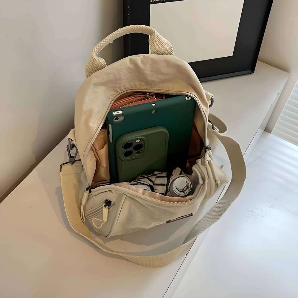 Korean Women's Crossbody Bags Large Capacity Fashion Travel Backpack Daily Commuting Shoulder Lightweight Bag Z260124