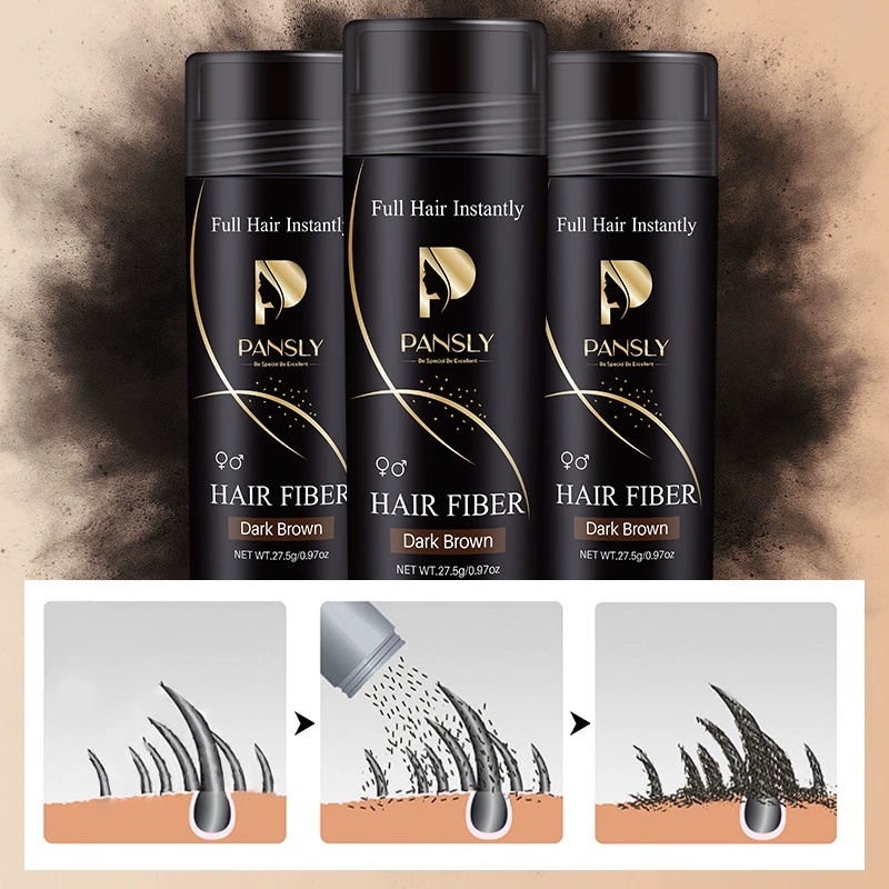 Hair Building Fiber Applicator Spray Instant Salon Hairs Treatment Keratin Powder Black Dark Brown 2 Colors