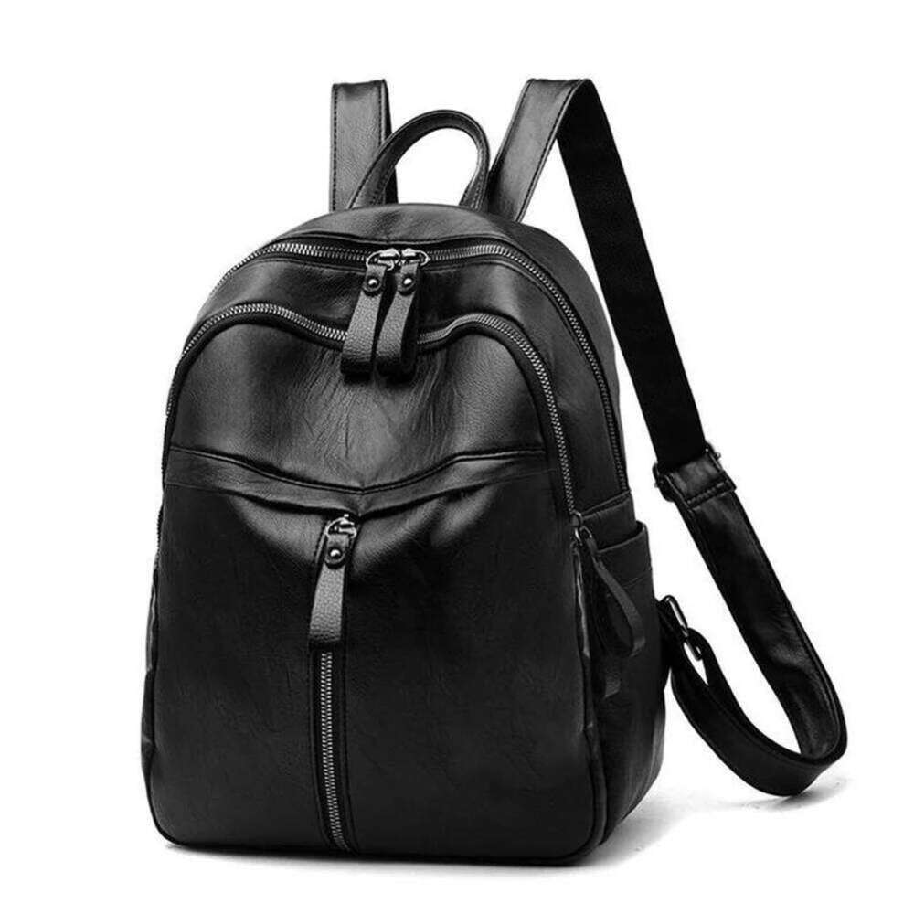 Fashion Women PU Leather Knapsacks Solid Color Ladies Shopping Rucksacks Student Travel Large Capacity School Backpack Z260124