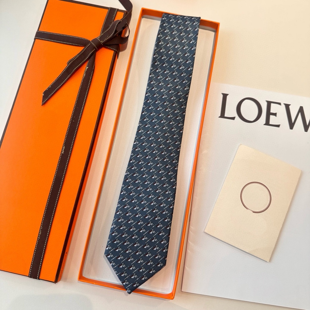 2026 Men's Fashion Designer New Silk Tie Checkered Black Jacquard Knitted Letter Fashion Casual Business Party Wedding Tie Luxury Jacquard Knitted H-shaped Tie 26