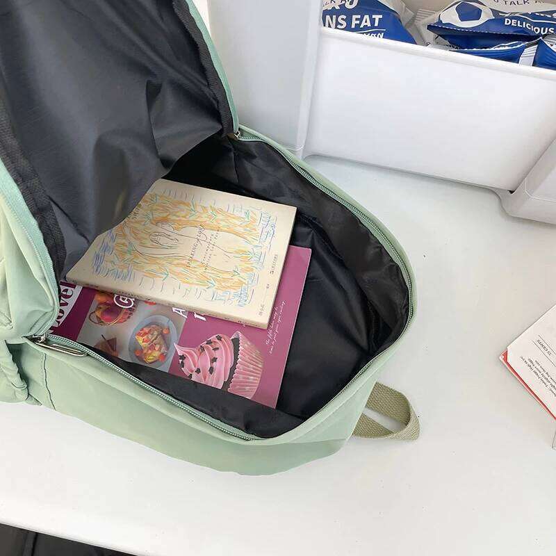 Simple solid color casual backpack, lightweight and high school student bag, multifunctional backpack,Suitable for travel,school Z260124