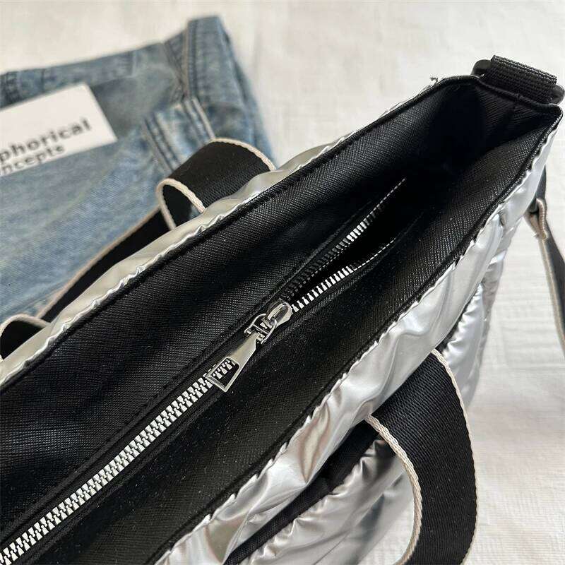 2025 Winter Luxury Quilted Tote Women Fashion Down Puffer Shoulder Bag Large Capacity Crossbody Messenger Purse Nylon Gift Z260124