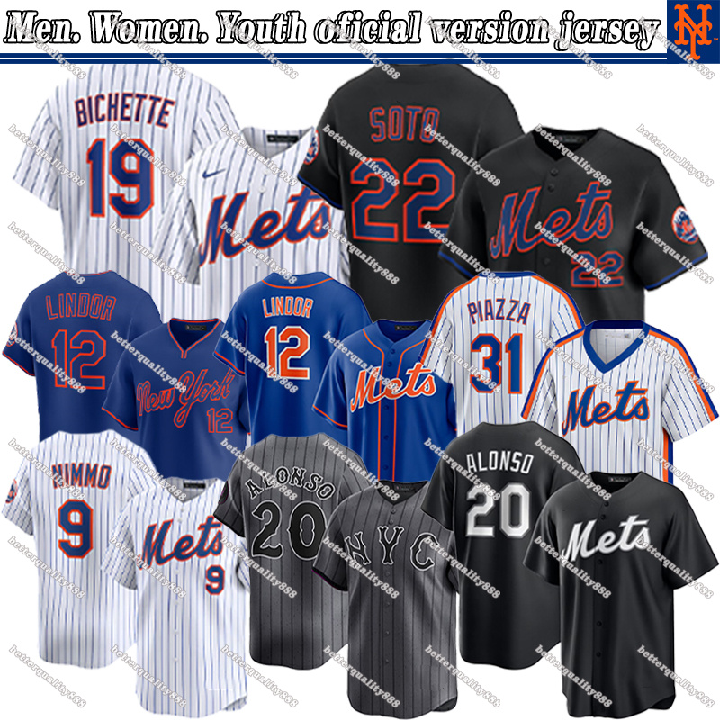 Juan 22 Soto Custom Mets Jersey Francisco 19 Bo Bichette 20 Alonso Brandon 9 Nimmo Jeff McNeil Starling Marte Darryl 18 Strawberry Harrison 44 Bader Baseball Jersey