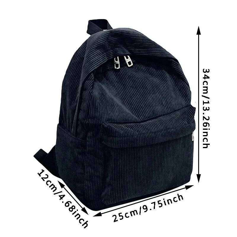 New Corduroy Men's Women's Backpacks with College Style, Multi-purpose and Large-capacity Outdoor Trendy Student Schoolbags Z260124