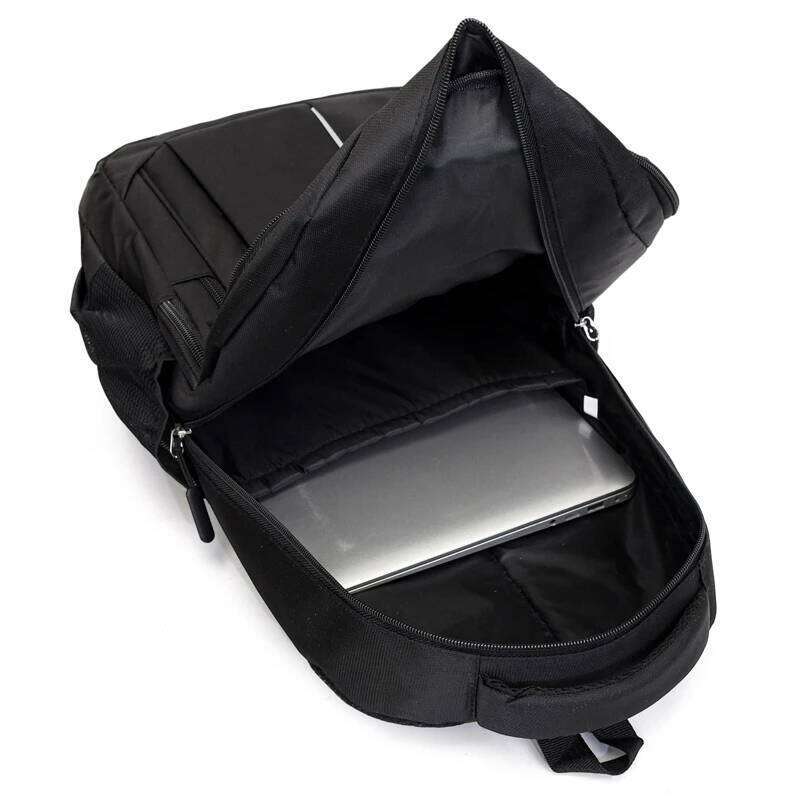 Men's Backpack - large capacity black laptop bag, adjustable strap and multiple compartments, leisure travel bag Z260124