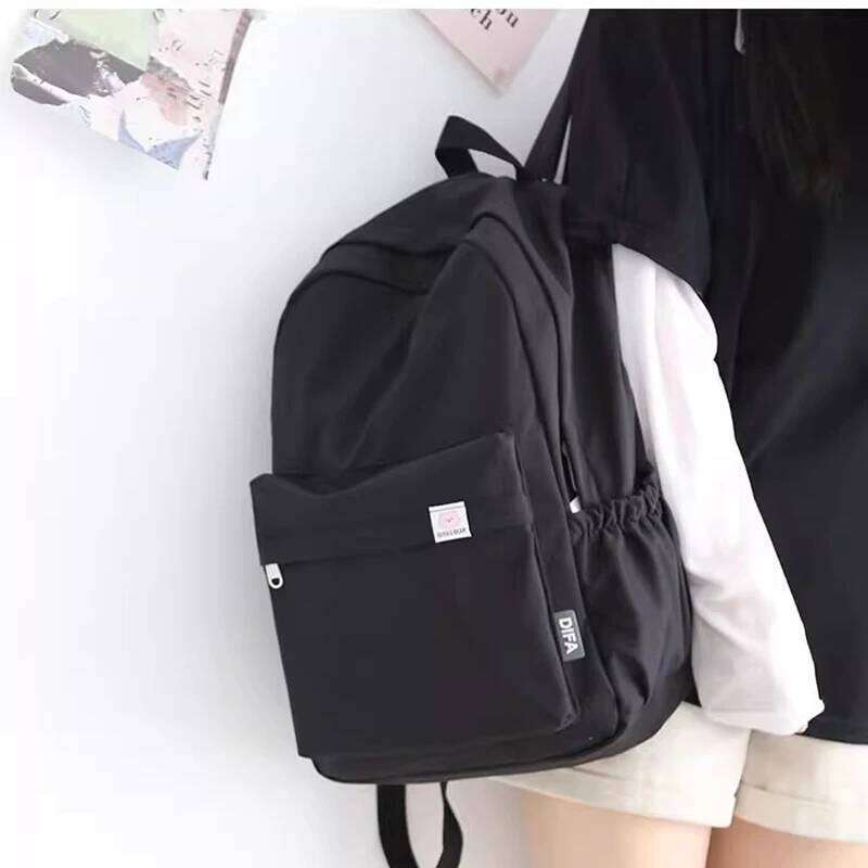 New Waterproof Nylon Women Backpack Female Travel Bag Backpacks Schoolbag for Teenage Girls Solid Color Mochila Bookbag Z260124