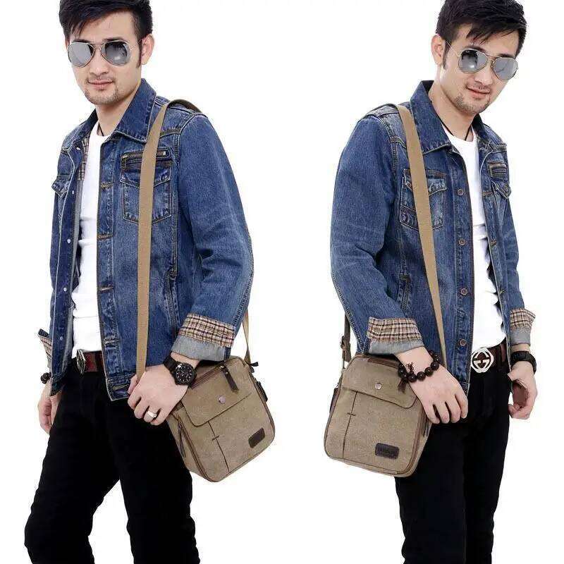 Men's Casual Small Multifunction Shoulder Multi-pocket Crossbody Bag Outdoors Z260124