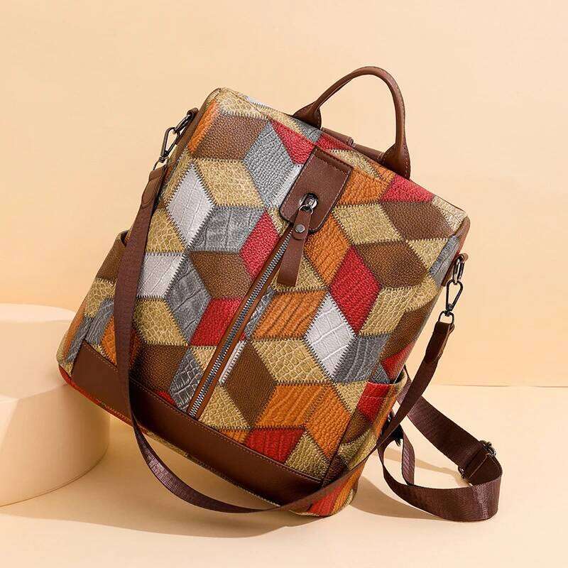 Anti-theft Waterproof PU Leather Women Backpack Female Travel Bag Casual Schoolbag For Teenage Girls Multi-pocket Bookbag Z260124