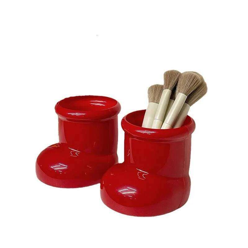 Desktop Organizer Box Cute Shoe Storage Pen Holder Makeup Brush Container for Domestic Living Room Bedroom Kitchen Use Christmas Decoration