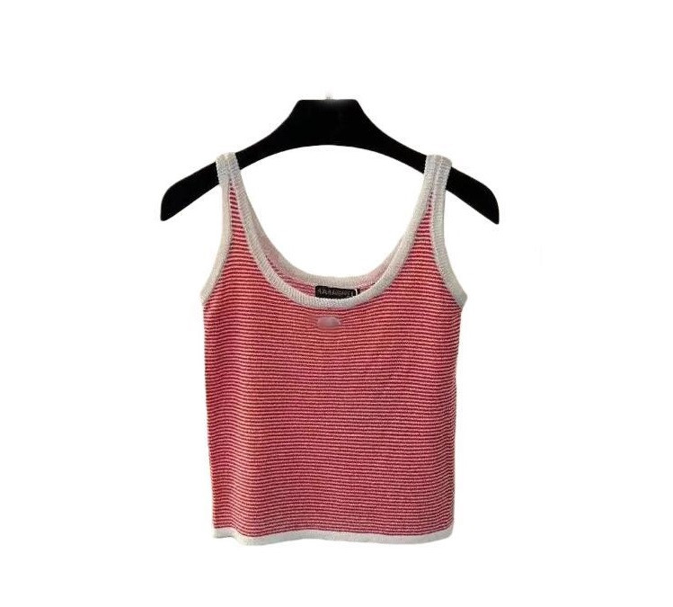 vintage Women's Tanks Camis stripes Knitted vest sleeveless sweater tank top
