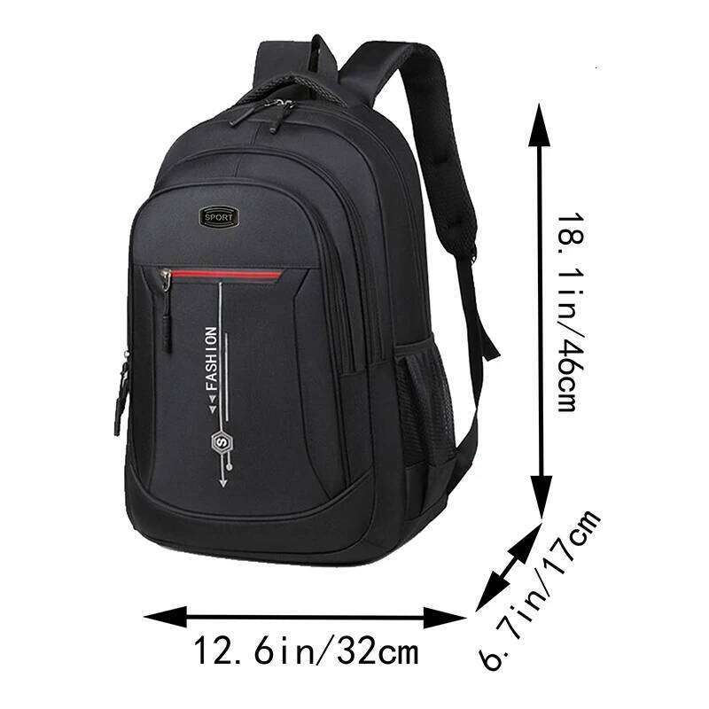Neutral style backpack men women, suitable for business trips and student schoolbags, with multiple compartments. Z260124