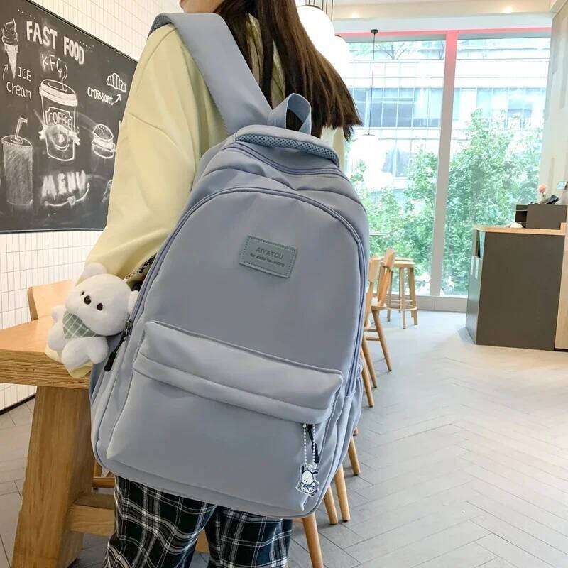 Female Fashion Men High Capacity Waterproof College Backpack Trendy Women Laptop School Bags Cute Girl Travel Book Bag Cool Z260124