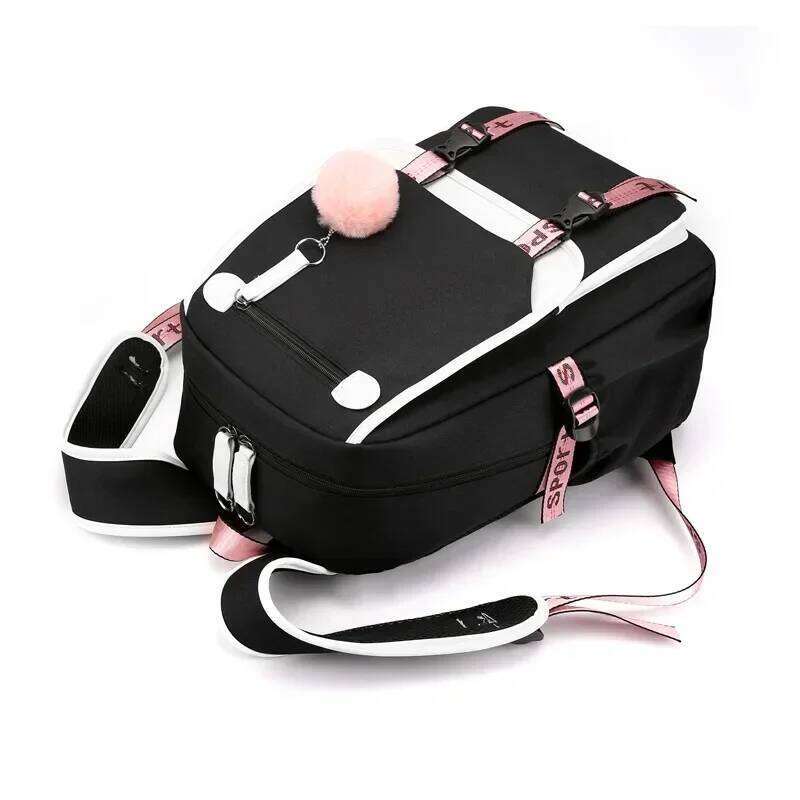 Korean Style High School for Teenage Girl Fashion Black White Student Girls Backpack Schoolbag Cute Book Bag Z260124