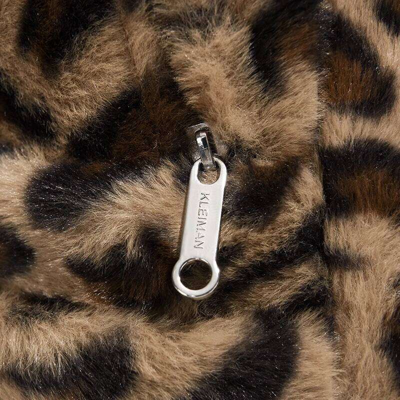 Autumn Winter Leopard Print Knapsack Casual Daypack Large Capacity Travel Laptop Backpack Retro Plush Student School Book Bag Z260124