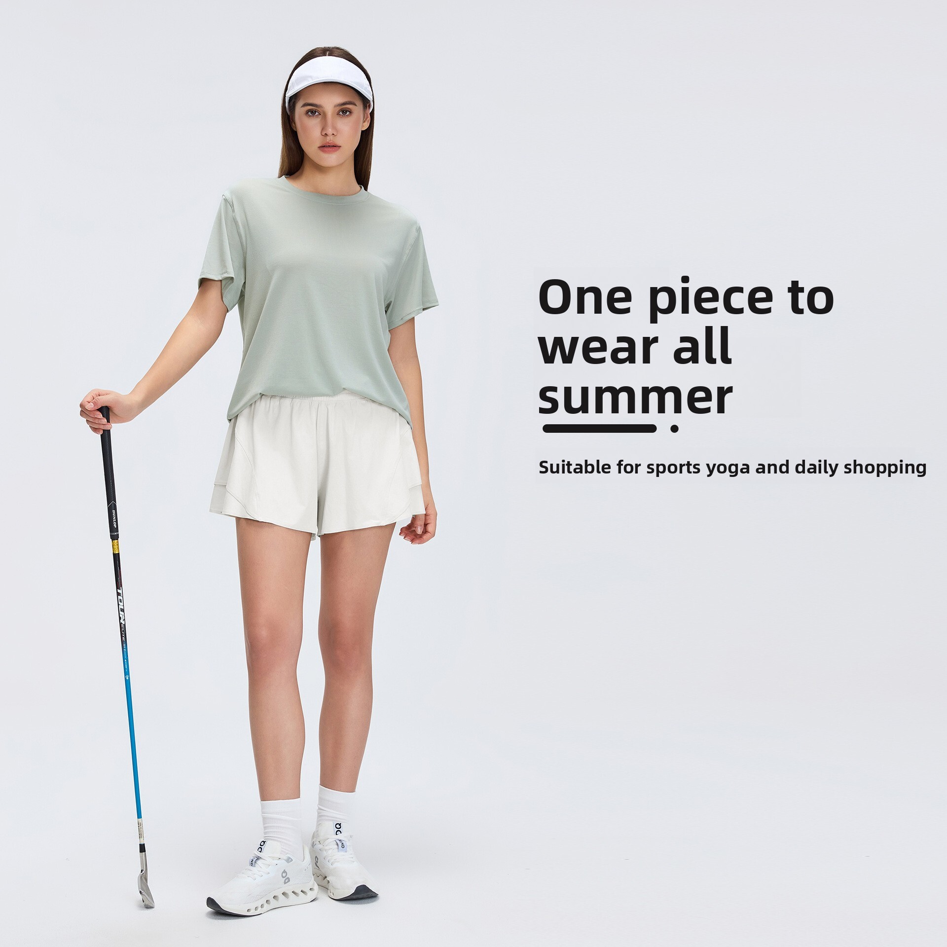 Round Neck Sports Short Sleeve Women's Summer Solid Color Versatile Running Fitness Top Casual Loose Breathable Yoga Wear D26088