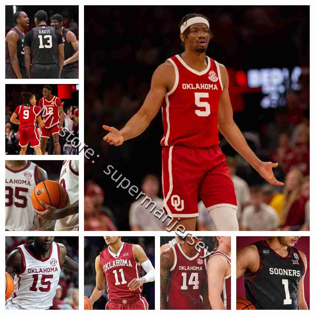 2025 26 Oklahoma Sooners College basketball jersey Hansen Brown Holst Nwankwo Wague Keeffe For