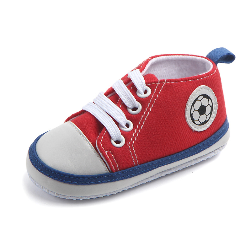 Newborn Canvas Shoes Infants Baby Soccer First Walkers Classic Canvas Sneakers Shoes Cotton Soft Anti-slip Sole 0-18 Month C02079