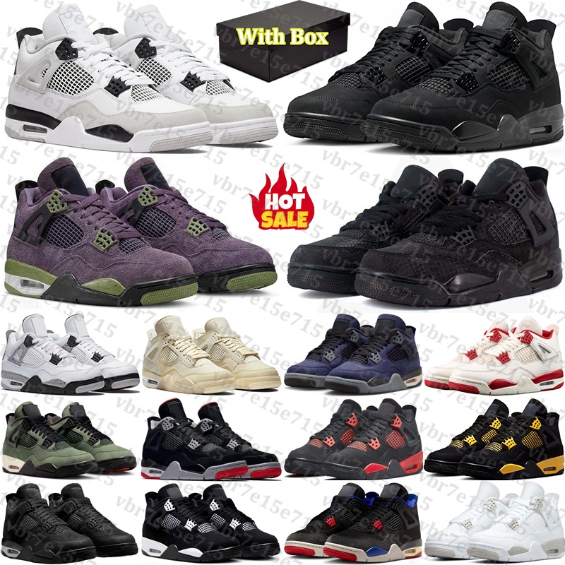 free shipping 2026 with box Basketball 4 Shoes jordan4men Designer 4s sneakers black cat blue trainers for mens womens chaussure sneaker chaussures scarpe trainer