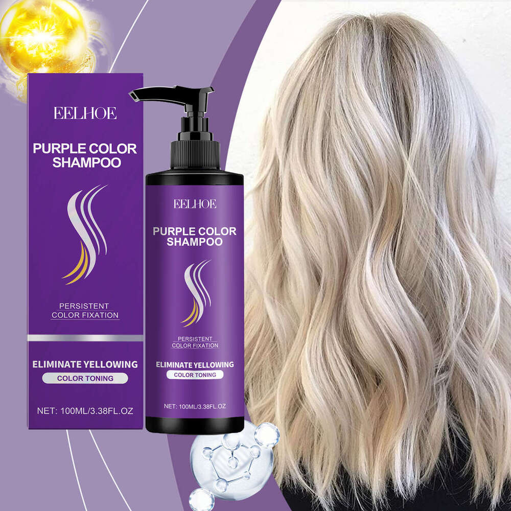 EELHOE Long-lasting Hair Color Care Daily Nourishing Smooth Moisturizing Purple Shampoo