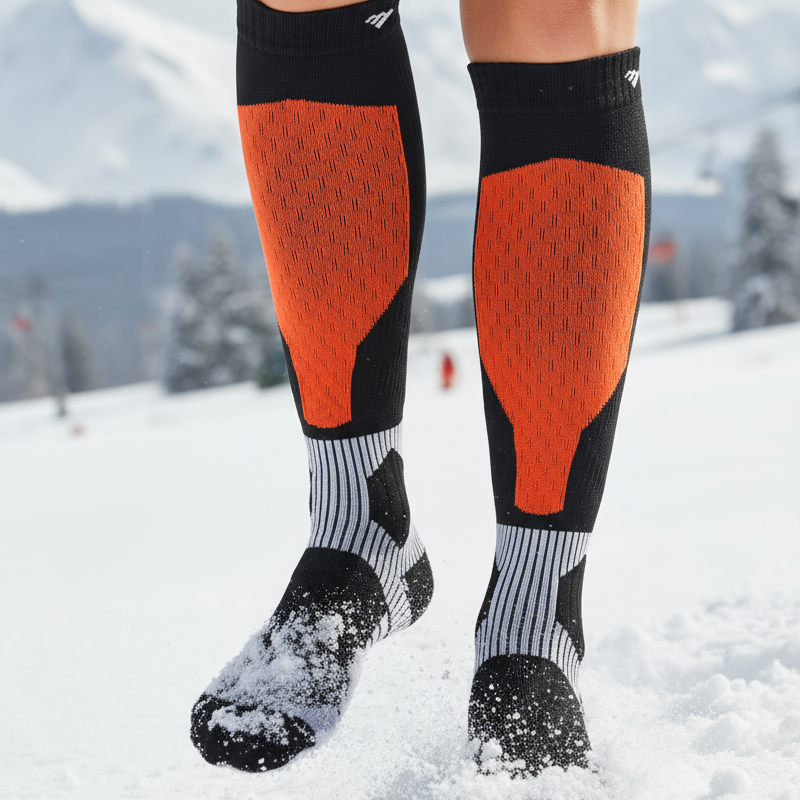 Customizable Anti-Bacterial & Odor-Free Skiiing/Hiking Athletic Socks for Men & Women - Durable Thicker Fabric