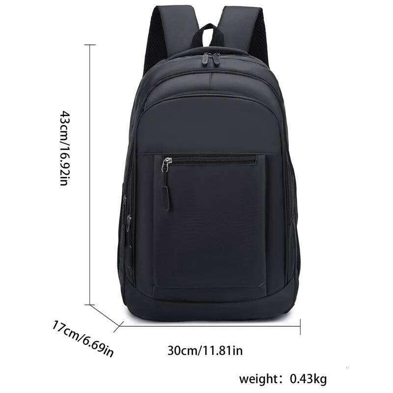 17.3-inch laptop backpack - adjustable shoulder strap, commuter bag, stylish backpack, secure zipper closure Z260124