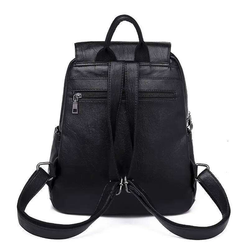 Travel Large Backpack PU Leather Handbag Schoolbag For Girls Women's bag Female Shoulder Back mochila Z260124