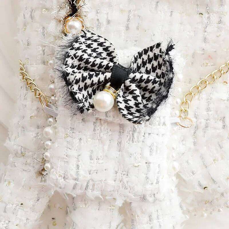 NEW Winter Cat Dress Luxury Princess Wedding Puppy Costume Pomeranian Poodle Schnauzer Doggie Apparel Dresses With Dog Bag - view 5