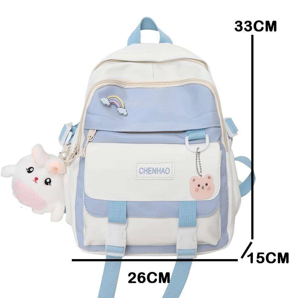 New Cute Backpack Purses Women Waterproof Nylon School Book Bags Small Rucksack for Teenager Girls Female Travel Sac Z260124