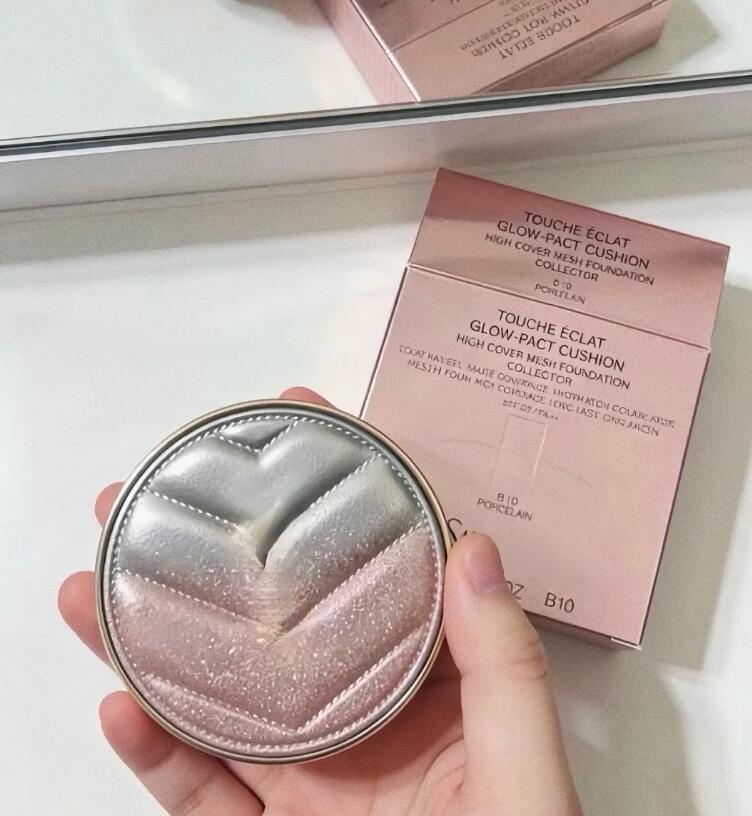 Cushion Foundation B10 B20 2 Colors Pressed powder 12g Face Cushions Healthy Glow-Pact Mesh Foundations Face Powder High Coverage Beauty Makeup Tool Cosmetic