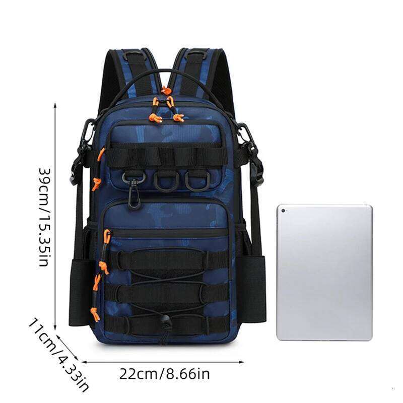 Fishing Lure Tactical Camping Backpack Outdoor Sports Hiking Molle Tackle with Rod Holder for Men Climbing Travel Bag Z260124