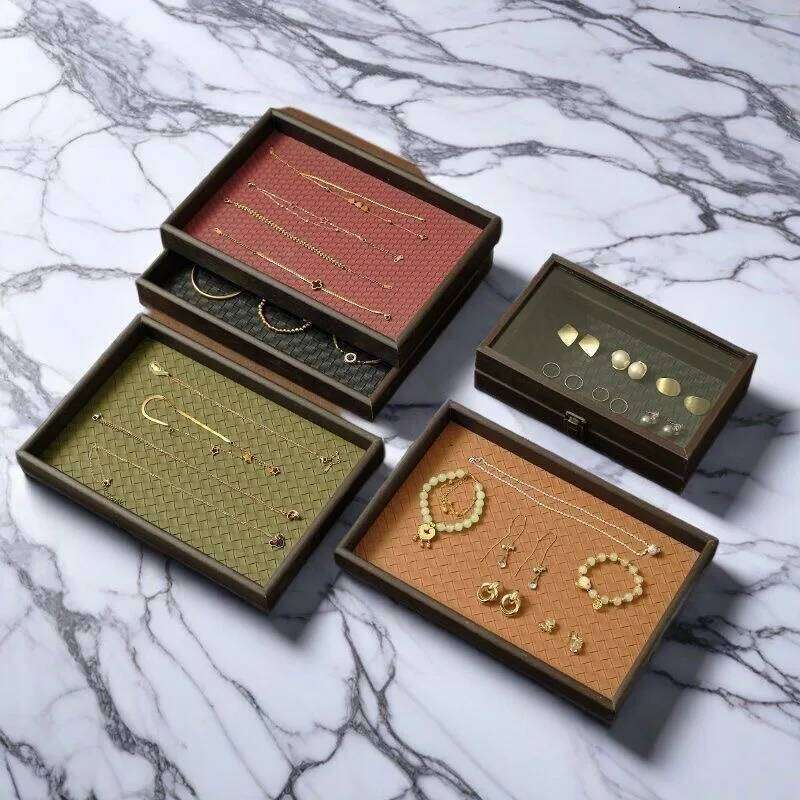 Wood Grain Color Tray Light Luxury Bathroom Toilet Sink Cosmetics Jewelry Aromatherapy Storage Box