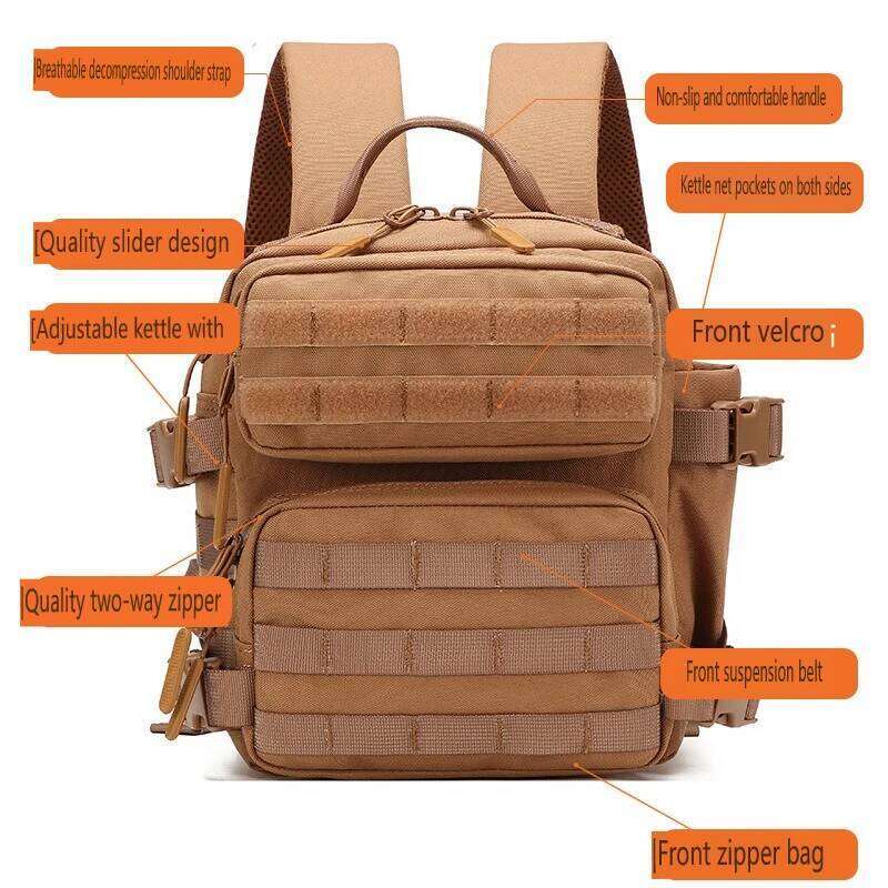 9L Sport Backpack MOLLE 3 Day Bug Out Bag Mini Outdoor Pack for Women Men EDC Camping Hiking Rucksack Z260124
