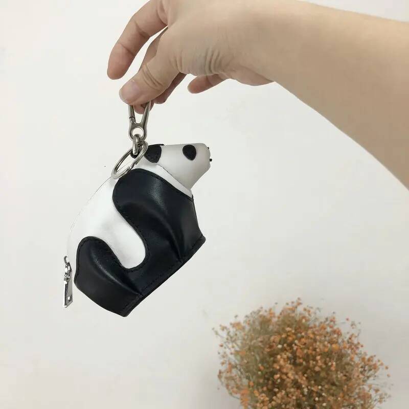 Panda Charm Stock Item Special Price -Genuine Leather Handmade Coin Purse Animal Cute Girl's Mini Crafted