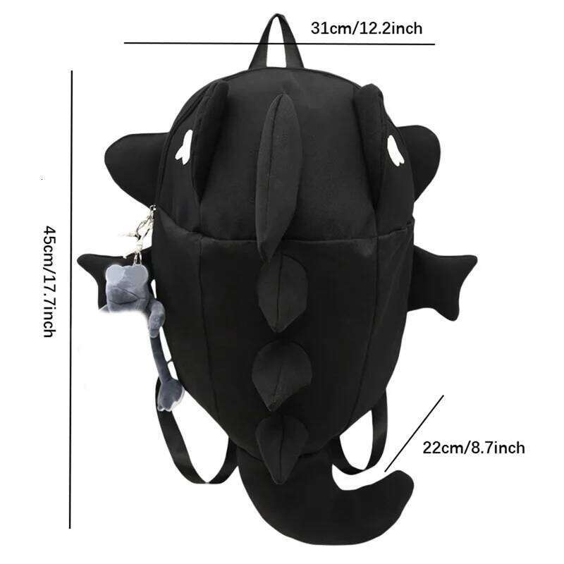 Men Women Backpack, Trendy Shark Shaped Large Capacity School Backpack Daily Bag for Casual StreetPendant Not Included Z260124