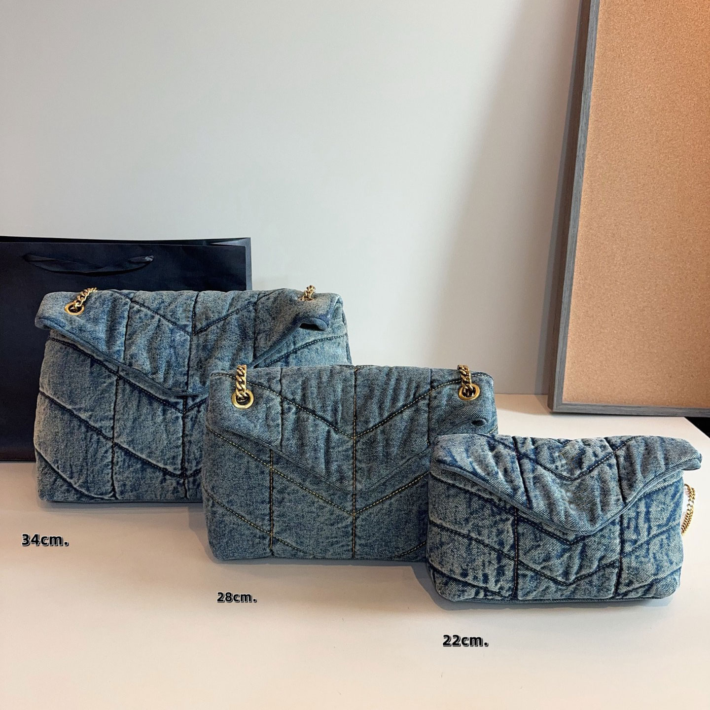 10A Designer Bags Denim Bags Women Shoulder Crossbody Bags Classic Distressed Denim Flap Bags Fashion Denim Tote Bags Gold Chain Bags Envelope bag Denim Wallets