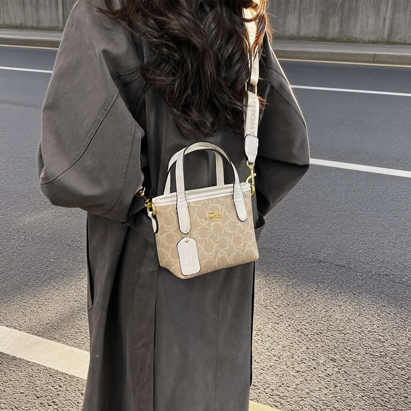 High Sense Of Fashion Small Square Bag Women New Vintage Print Carry Basket Bag Shoulder Bag Diagonal Cross Bag