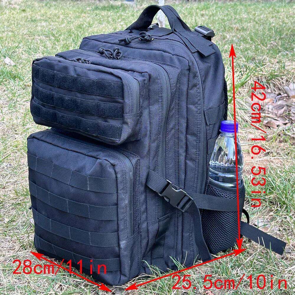 Lawaia Men Tactical Travel Fishing Backpacks Women 42*28*25.5cm Hiking Military Bag Sports Black Backpack Z260124