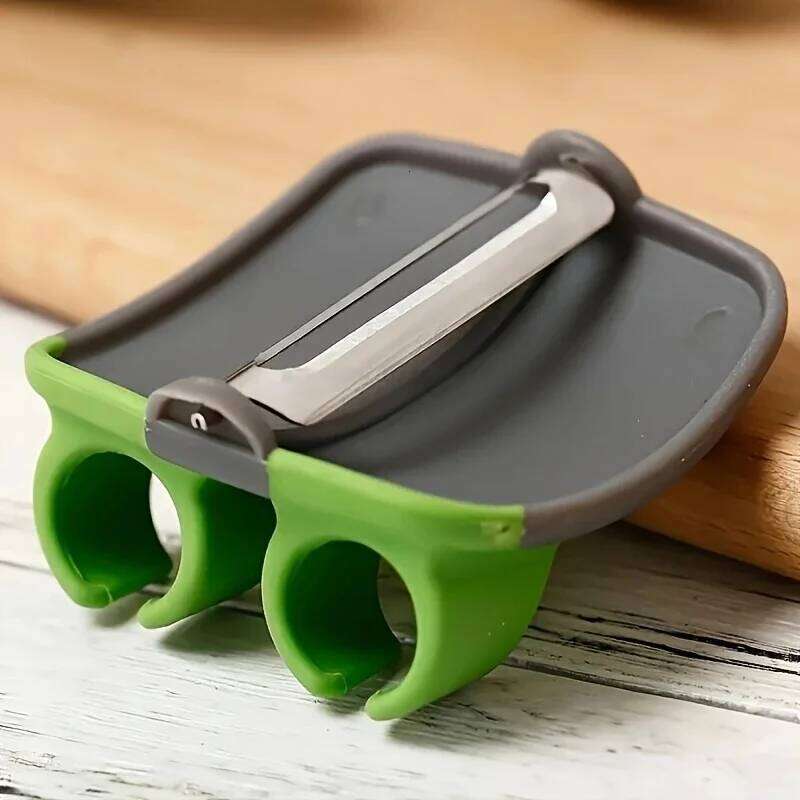 Stainless Steel Finger-Style Vegetable Peeler Creative Two Finger Fruit Peeler for Home Kitchens Multifunctional Peeler