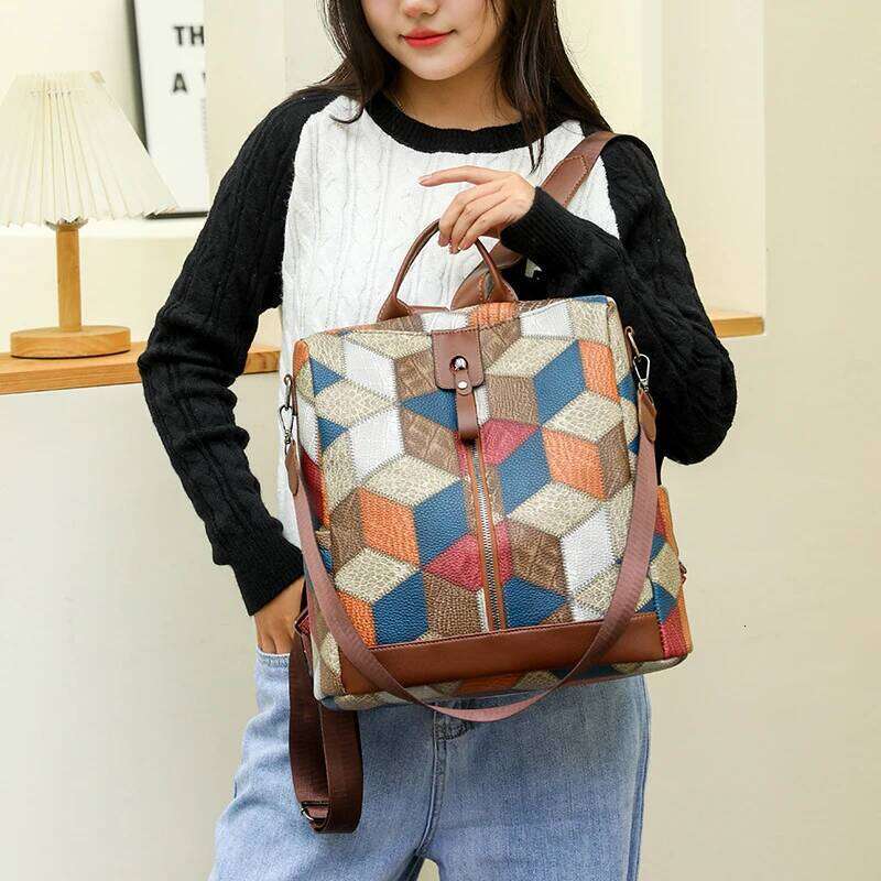 Anti-theft Waterproof PU Leather Women Backpack Female Travel Bag Casual Schoolbag For Teenage Girls Multi-pocket Bookbag Z260124