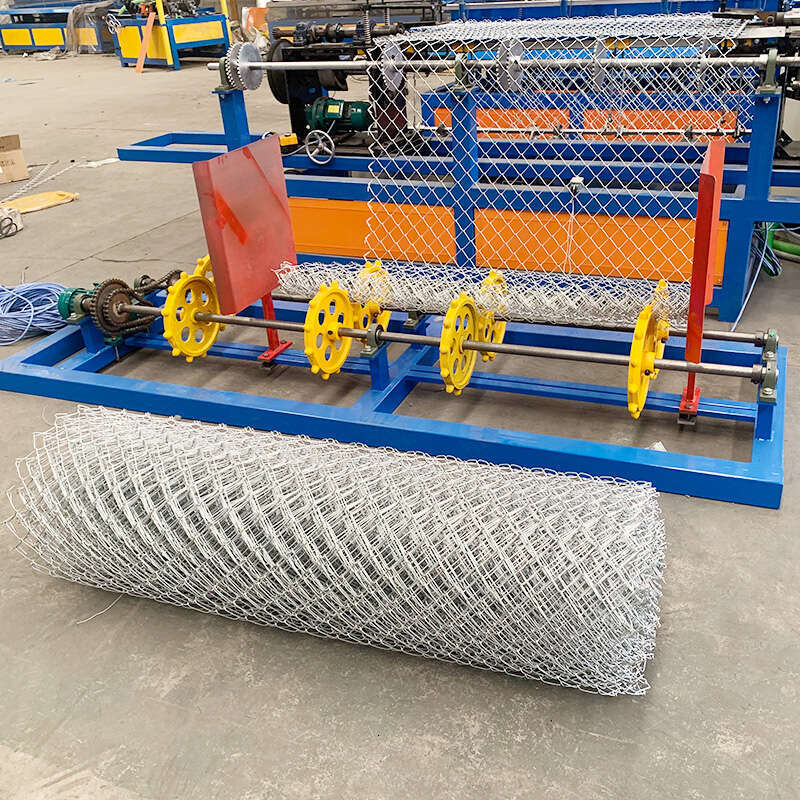 Chain Link Fence Machine Fully Automatic High Speed Diamond Mesh Making Equipment With PLC Control System For Large Scale Industrial Fencing