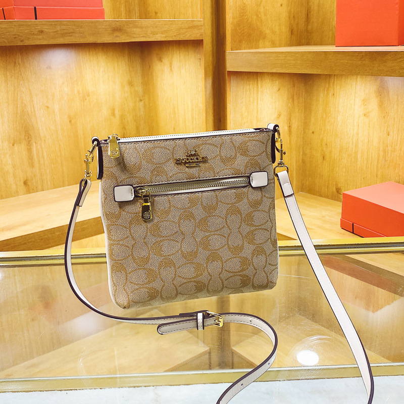 Senior Sense Bag Women New Vintage Printed Leisure Bag All Shoulder Diagonal Cross Bag