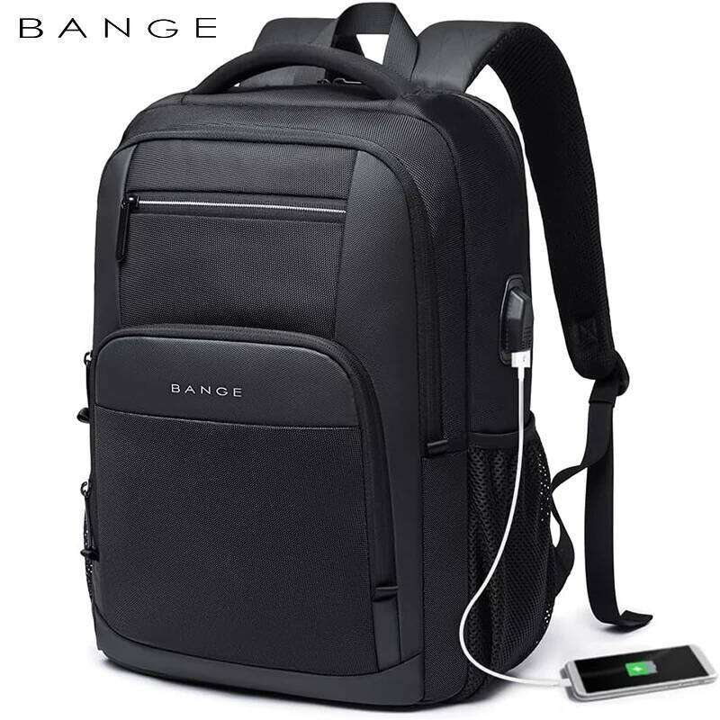 BANGE Travel Waterproof Backpack with USB Charging Port Fit 15.6 Inch Laptop Backpacks for Men and Women, Teenager School Bags Z260124