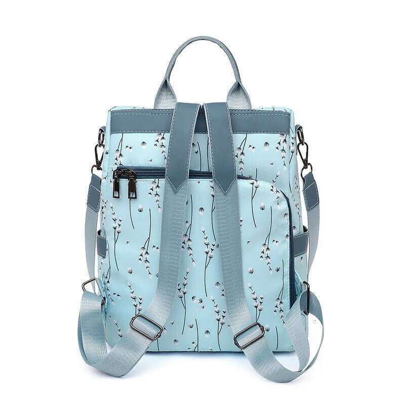 Fashion Printing Floral Backpack For Women Large Capacity School Bag Teenager Waterproof Oxford Rucksack Hairball Travel Pack Z260124