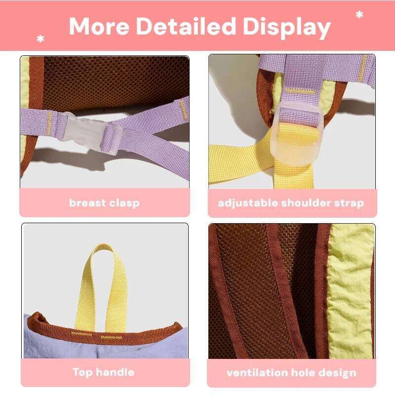 Fashionable Contrasting Backpack, Dopamine Color Series, Suitable for Travel Sports Backpacks, Hiking Backpacks Z260124