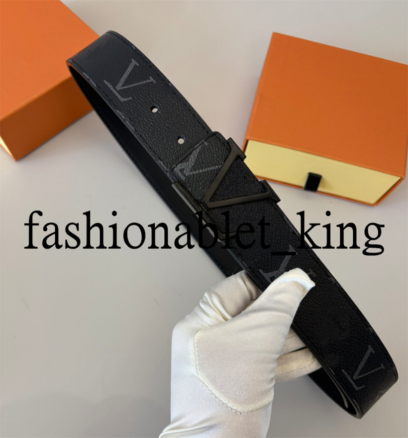 Belt For Men Women luxury Ceinture Luxe Genuine Leather Jeans Classic Black Letter Belts Metal Smooth Buckle Waistband Popular Trendy Mens Belt with box