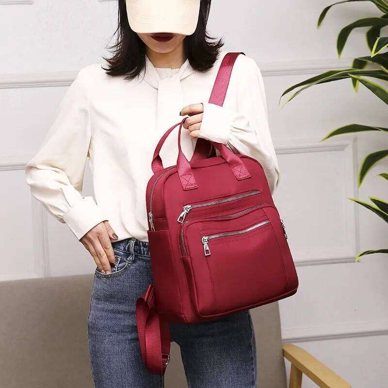 Women Backpack Travel Casual Waterproof Women's Shoulder Bags Female Large Capacity Oxford Rucksack Black Purse Z260124