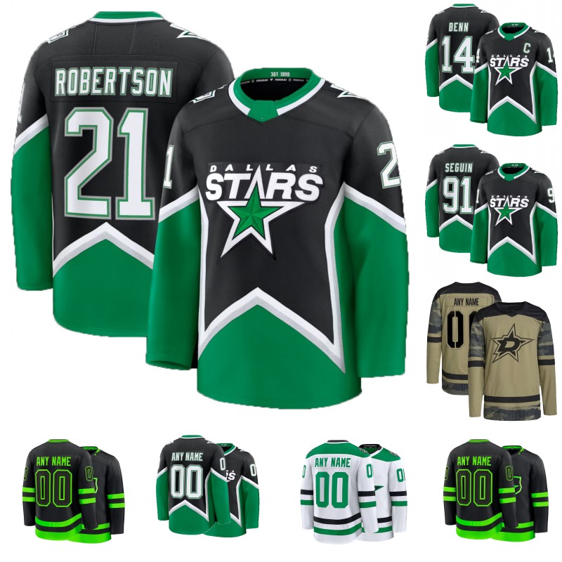 DallasStarss Jersey Jamie Benn Bedard Roope Hintz Tyler Seguin Jason Robertson Mikko Rantanen Miro Heiskanen Nils Lundkvist Jake Oettinger Joe Pavelski Jerseys