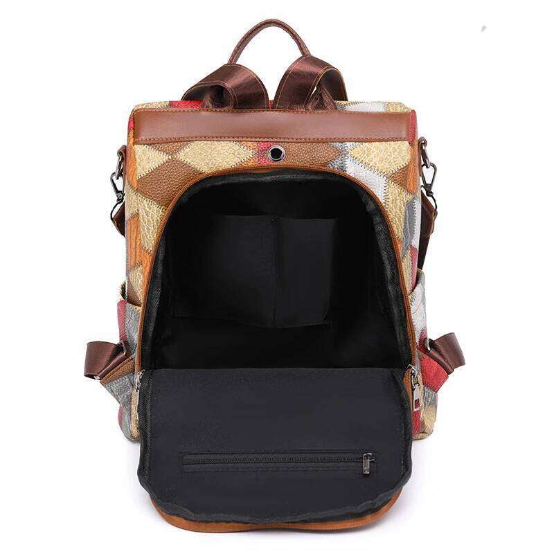 Anti-theft Waterproof PU Leather Women Backpack Female Travel Bag Casual Schoolbag For Teenage Girls Multi-pocket Bookbag Z260124